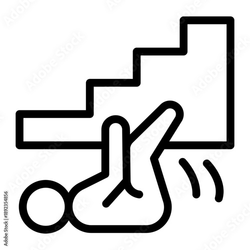 Unexpected step line icon
