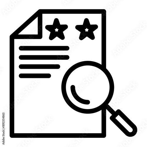 Review required line icon
