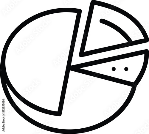 Segmented Pie Chart Icon Representing Data Distribution