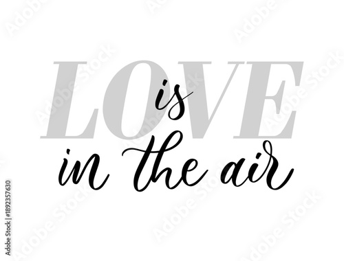 Love Is in the Air Decorative Typography Illustration