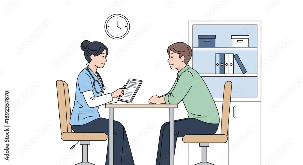 Fototapeta premium Doctor Consulting with Male Patient.