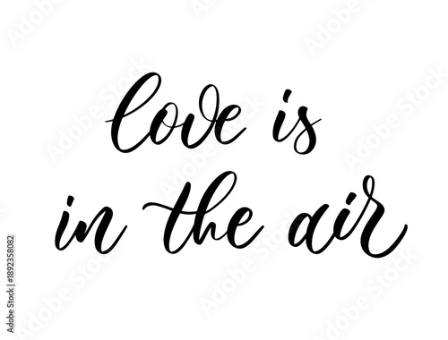 Love Is in the Air Decorative Typography Illustration