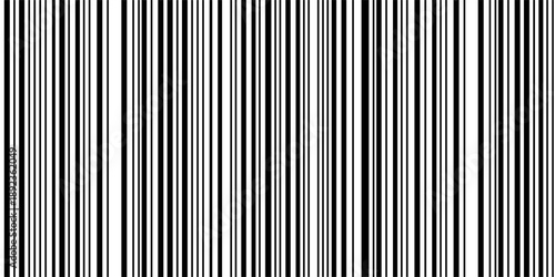 Black and white bar code. Simple vector illustration. 2 bit bg with irregular thin and thick lines, flat vector