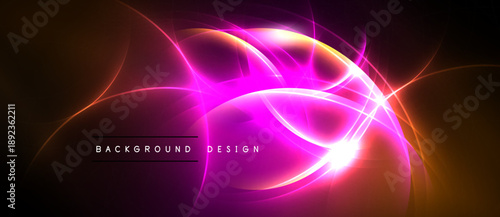 Abstract vibrant energy flows, pink hues dominate. Dark background emphasizes glowing lines, creating dynamic visual impact. Design element.