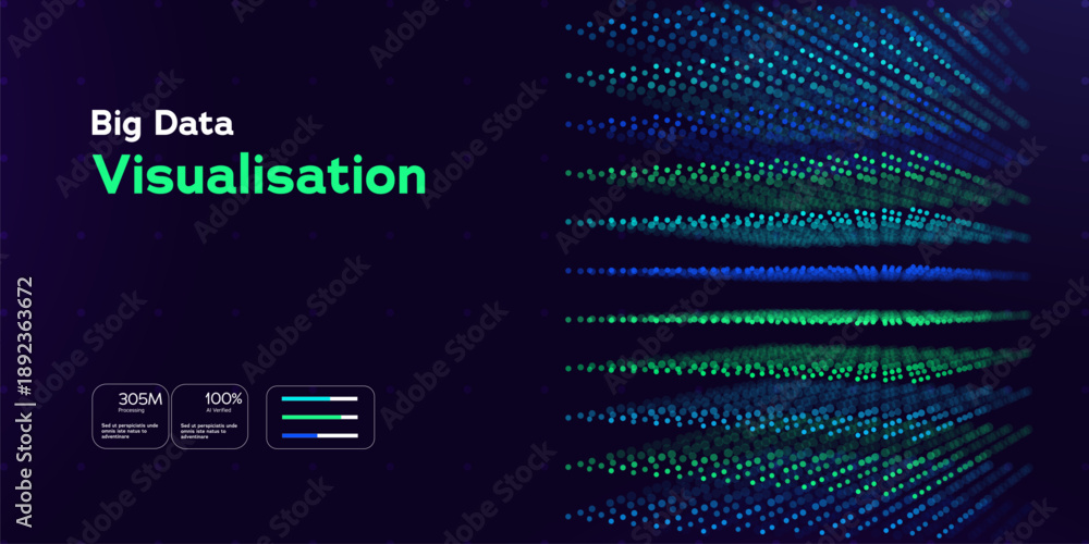 Obraz na plátně Glowing Digital Technology Background With Dynamic Lines Showing Big Data Flow And Tech Stack Integration For Data Visualisation Projects