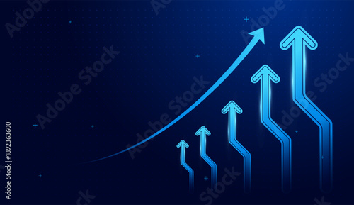 The Arrows down which means falling stocks graph, negative scenario for business, Modern arrow background visualizes direction, Abstract arrow motion conveys progress, innovation