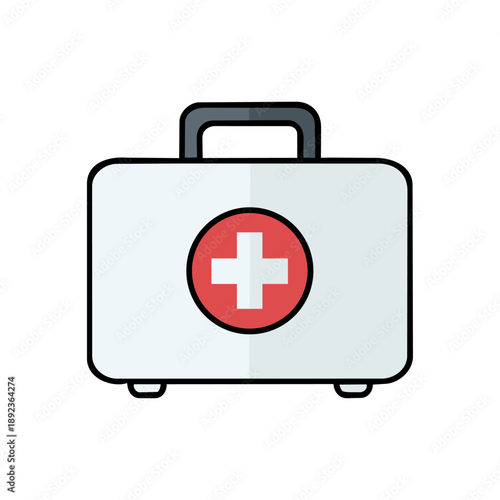 Fototapeta premium First Aid Kit with Medical Cross