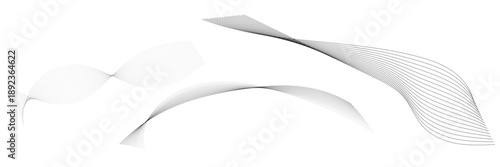 Abstract Flowing Dotted halftone Wave Line Background Set. Abstract flowing wave shapes made of dots and lines, creating modern dynamic backgrounds for technology, data, and design concepts.
