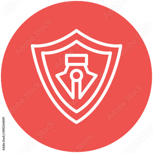 Shield and Pen Icon