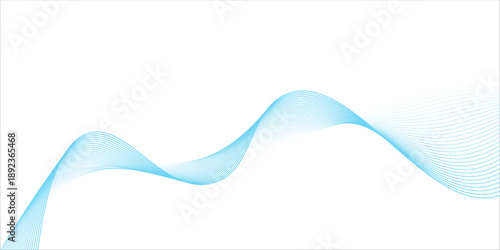 Wavy vector line abstract, business curve lines, graphic element isolated on white background vector illustration