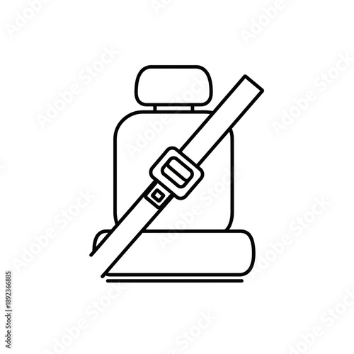 Seat Belt Ensures Safety Inside a Vehicle's Interior Space for Travel Protection