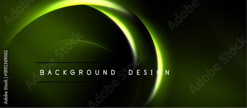 Abstract neon glow, dark background. Smooth curves create dynamic visual effect. Modern design element for digital projects.
