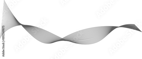 Wave of lines. Smooth wave. Abstract background. Vector illustration