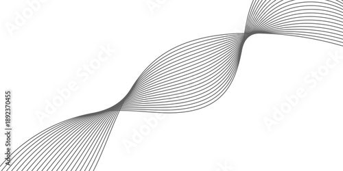 Wave of lines. Smooth wave. Abstract background. Vector illustration