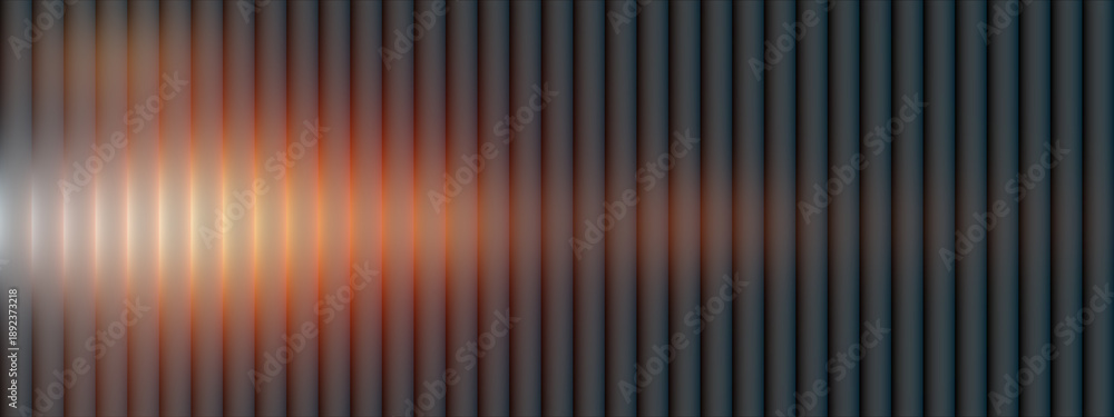 Obraz premium Vertical light streaks with warm glow on dark background