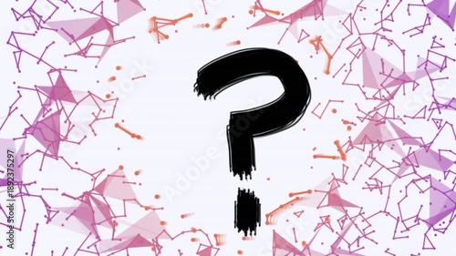 Question mark symbol against white background