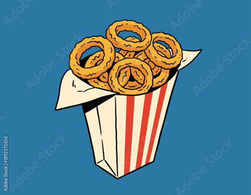Fast Food Illustration Set Cheeseburger Pizza Fries Chicken Wings Mozzarella Sticks Vector Style