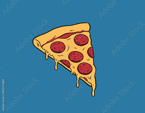 Fast Food Illustration Set Cheeseburger Pizza Fries Chicken Wings Mozzarella Sticks Vector Style