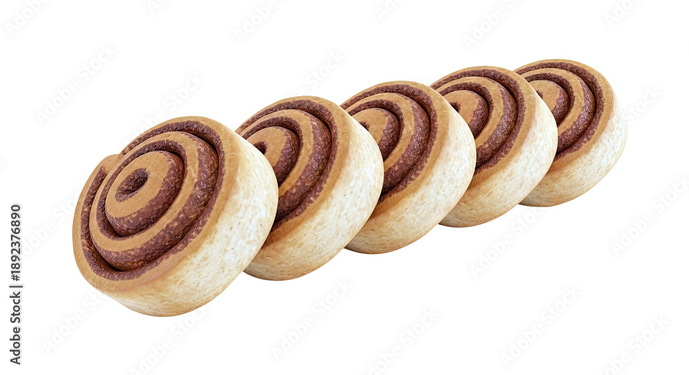 Fototapeta premium Row of Cinnamon Rolls