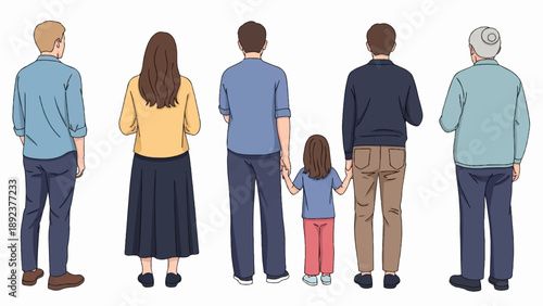 Diverse group of people standing together, holding hands