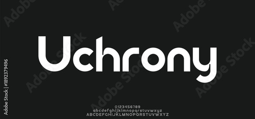 Minimal modern logo alphabet font. Typography abstract minimalist sans serif technology, electronic, digital, music, movie, creative logos fonts. vector illustration