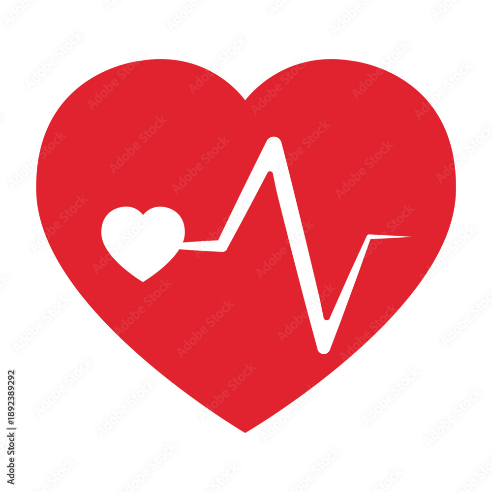Фотография Vector graphic icon for Heart throb