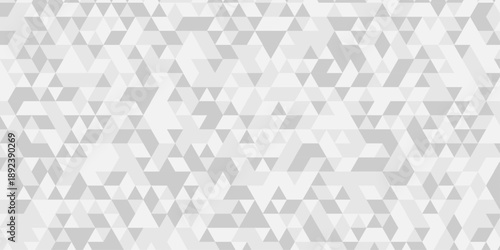 Abstract background made of triangles. Mosaic pattern, tile geometric cube white and gray vector wallpaper.