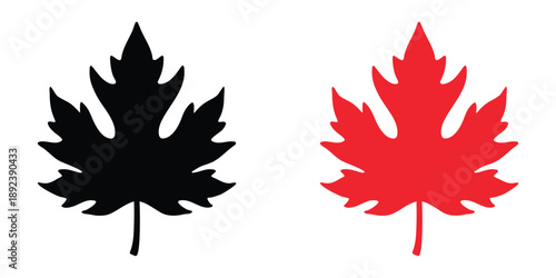 maple leaf silhouette, maple leaf vector illustration, maple leaf logo