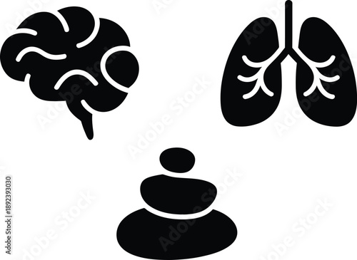 Holistic Health and Wellness Icon Set