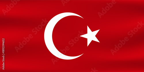 Turkey flag illustration in vector design