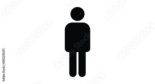 A simple stark depiction of a human figure against a white background emphasizing form and void silhouette high quality professional