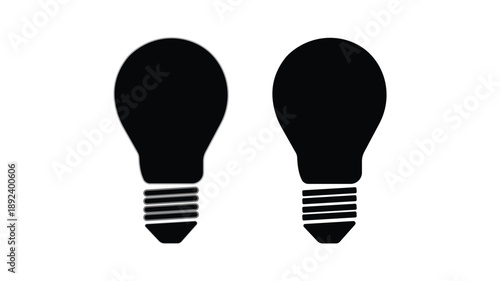 Bulb light vector icons set. lamp icon. Lighting Electric lamp illustration symbol.