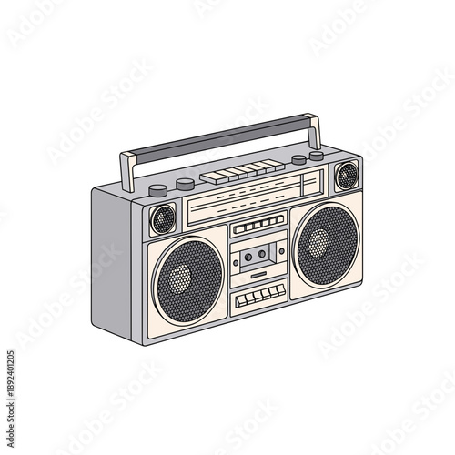 Boombox on the ground for vibrant music celebration on International Youth Day