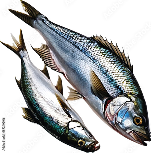 fish on a white background