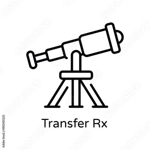 Transfer Rx Vector Outline icons style Illustration. EPS 10 File