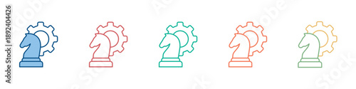 Strategy Icon Set Multiple Style Collection 