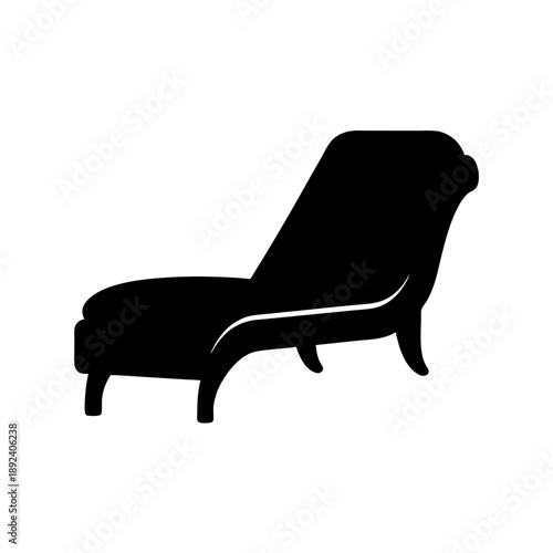 Elegant black chaise lounge