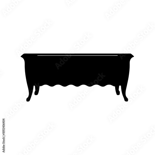 Elegant black wooden console table
