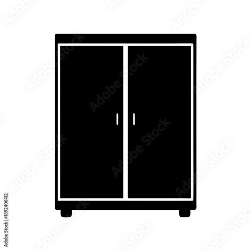 Modern black storage cabinet