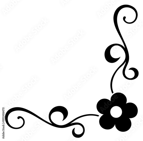 Floral Valentine corner decoration with simple flower accent