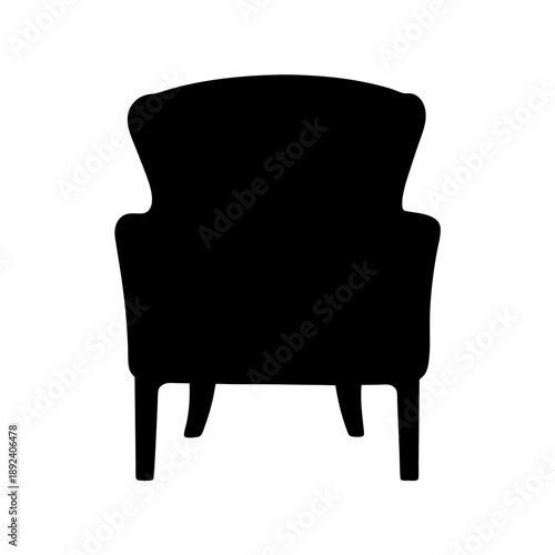 Elegant black armchair