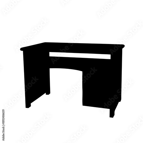 Modern black computer desk