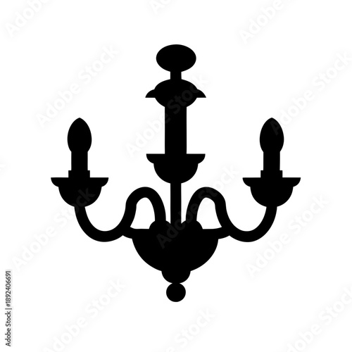 Classic three-arm chandelier