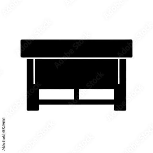 Simple wooden bench