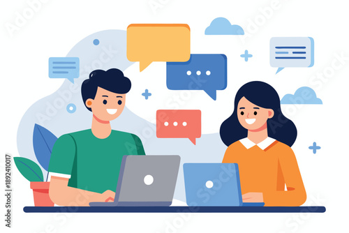 Students engage in respectful communication discussions in a vibrant classroom setting, fostering positive social interaction.