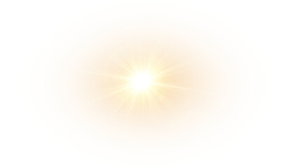 Glow isolated white transparent light effect, sun light with lens flare effect. Sun flush, Overlays, light, Sun, sunrays, transitions, lens flare, light leaks and glare in PNG format.