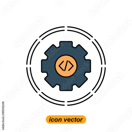 development icons. Flat illustrations of development vector icons for the web. Vector illustrations of company icons.