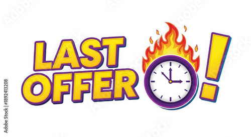 Last offer isolated on a transparent background