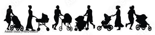 baby train with man and woman silhouettes designs
