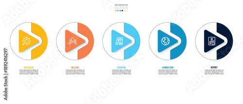 Business concept infographic template with option.